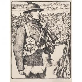 <p><strong>The Great War: Britain's Efforts and Ideals limited edition lithographs</strong></p>
<p>&nbsp;</p>
<p>The "Great War: Britain&rsquo;s Efforts and Ideals" project was conceived at 'Wellington House', the British government's secretive War Propaganda Bureau, established at the start of the First World War in 1914. This initiative aimed to bolster waning public support for the war by engaging eighteen of the country's most celebrated artists including C. R. W. Nevinson, Eric Kennington, Muirhead Bone, and Frank Brangwyn. Sixty Six lithographs were produced, each limited to 200 signed and 100 unsigned impressions.<br /><br /></p>
<p>The lithographs were divided into two thematic categories: &lsquo;Efforts&rsquo; and &lsquo;Ideals.&rsquo; The 'Efforts' depicted tangible contributions to the war effort, such as Kennington&rsquo;s series, "Making Soldiers," which illustrated men's progression from training to the trenches. The 'Ideals' aimed to convey the moral reasons for the conflict, with works like Brangwyn's "Making Sailors" employing a range of artistic styles from Edwardian to Modern to engage and persuade a war-weary public.<br /><br /></p>
<p>First exhibited at the Fine Art Society in July 1917, these prints toured Britain and America, raising funds for the war effort. Following the war, sales diminished and many prints were donated to public museums and galleries, including the newly formed Imperial War Museum, which later took over the project's administration after the Ministry of Information (successor to Wellington House) was disbanded following the Armistice.<br /><br /></p>
<p>Stored for most of the last century as non-collection items, these lithographs have only now been made available for sale again. When it comes to non-collection item dispersal, IWM carefully considers the best methods and adheres to sector guidance. Most of the items that we disperse of are transferred to other organisations, but in some instances, we are able to offer items for sale. Every original print sold will help to fund the development of IWM&rsquo;s art collection through commissions and purchases.<br /><br />The 'Efforts and Ideals' lithographs are being sold alongside&nbsp;<span class="ui-provider a b c d e f g h i j k l m n o p q r s t u v w x y z ab ac ae af ag ah ai aj ak" dir="ltr"><span style="color: #ff0000;"><a href="https://www.abbottandholder.co.uk/"><span style="color: #ff0000;">Abbott &amp; Holder</span></a>,</span> London based Art Gallery, who are selling the signed impressions.</span></p>